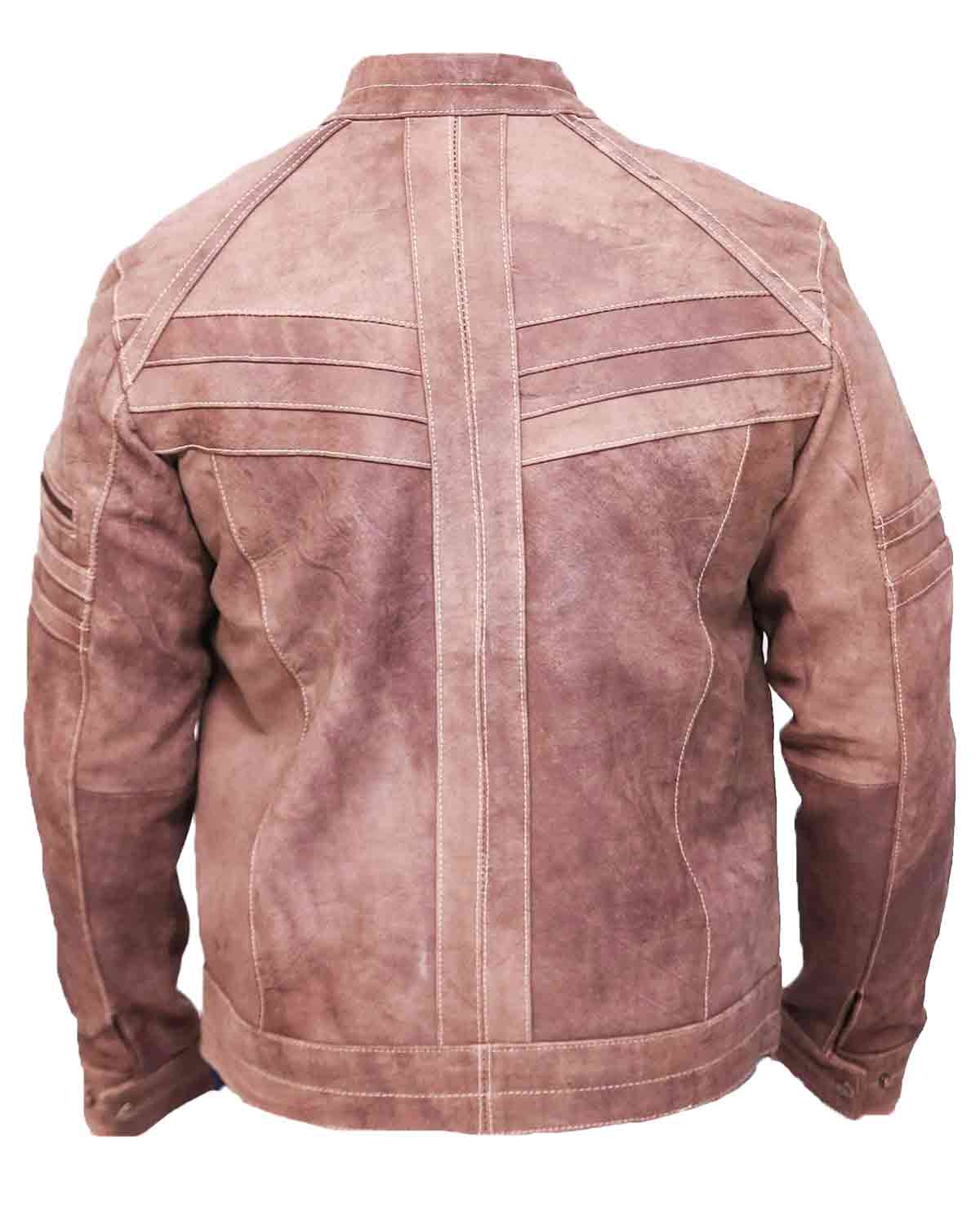 J7- Brown Men's Real Leather jacket