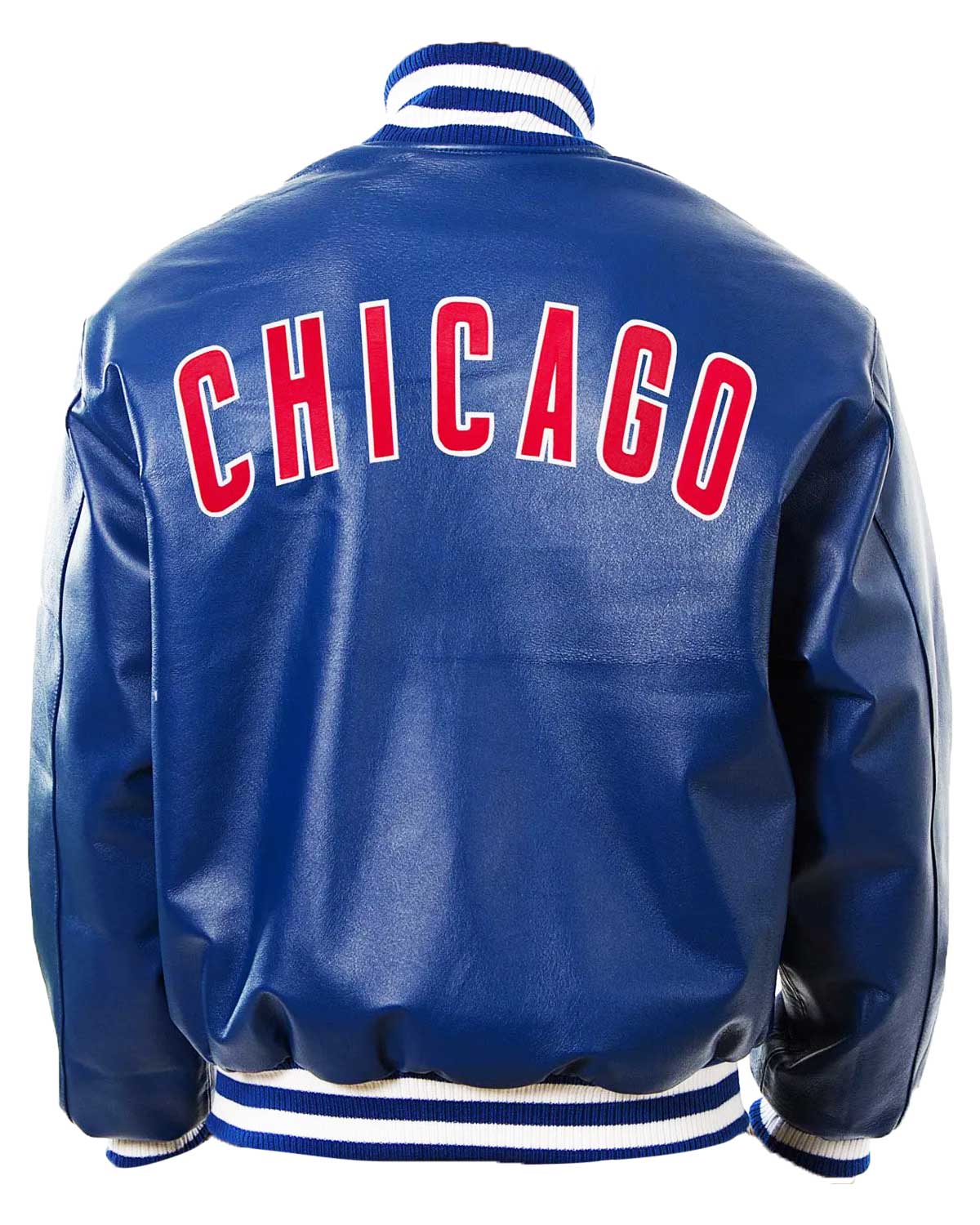 Chicago Cubs Letterman Royal Blue Leather Jacket