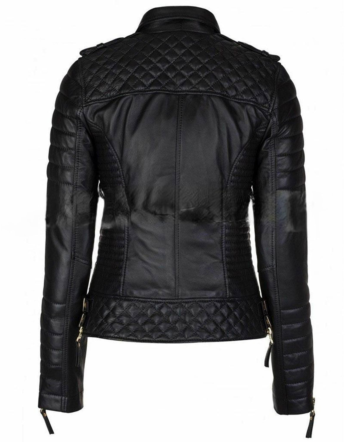 Quilted Leather Jacket Women's