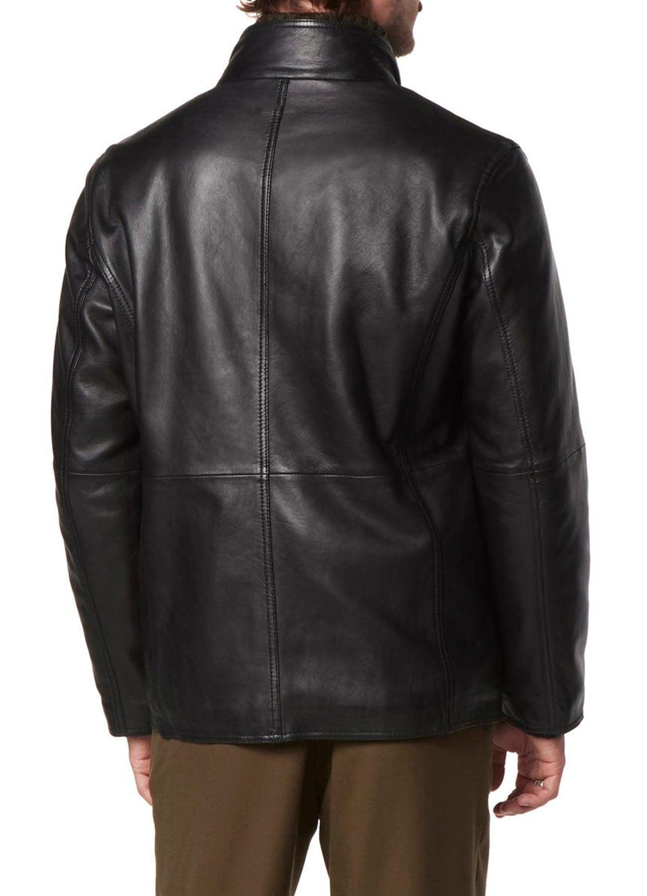Men's Deep Black Leather Jacket