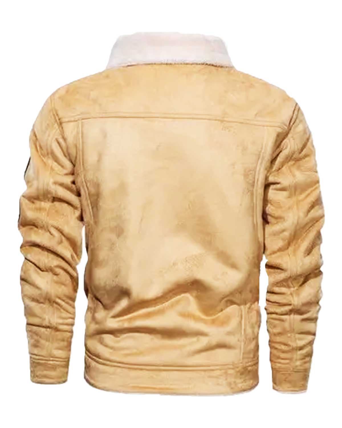 Men Aviator Bomber Leather Jacket