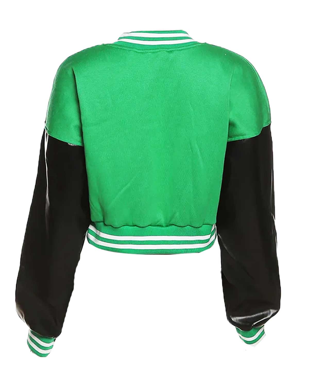 Beyond The Range Cropped Letterman Jacket