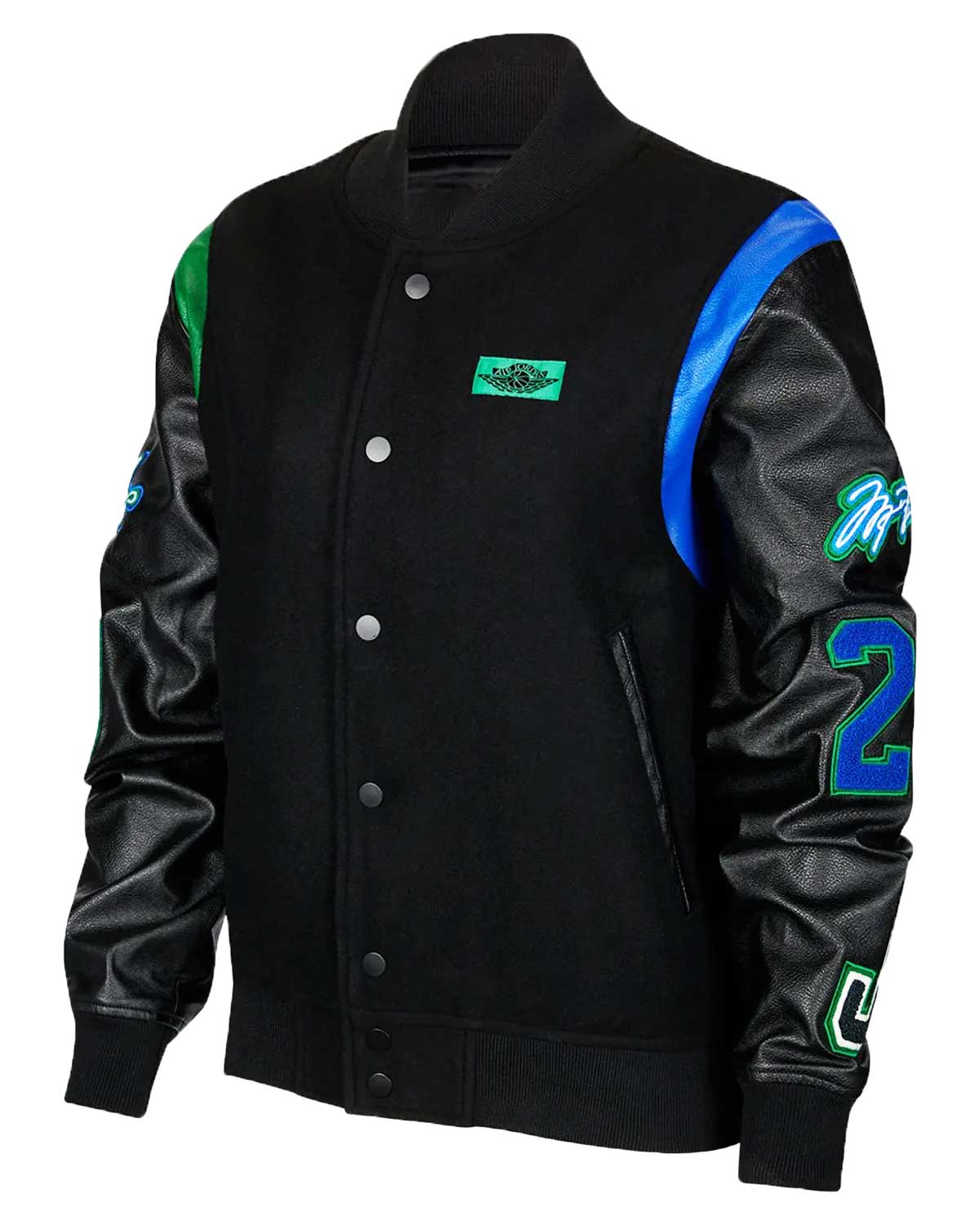 Aleali May Air Jordan Letterman Jacket