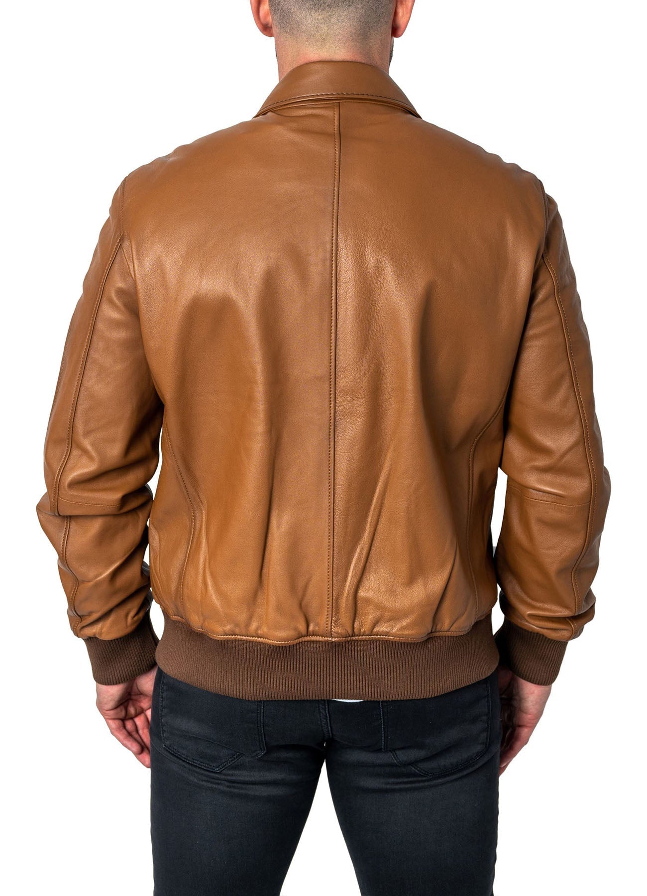 Men's Soft Vintage Bomber Leather Jacket