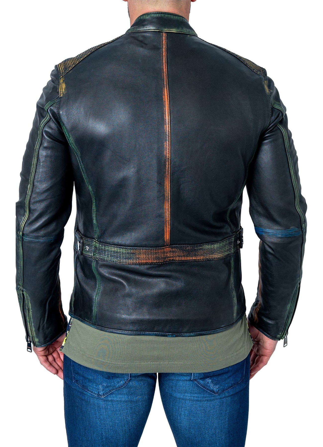 Men's Slimfit Black Biker Leather Jacket