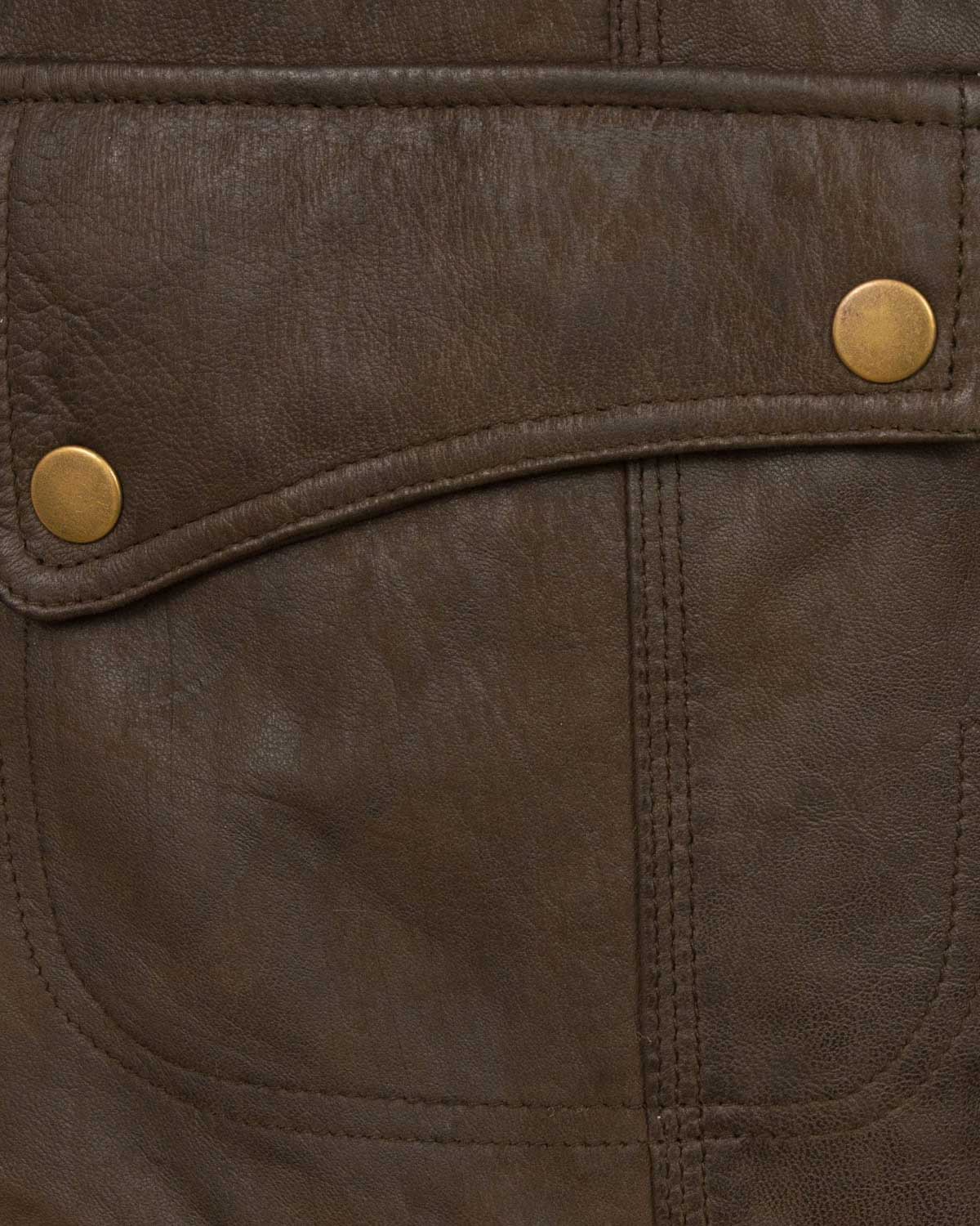 Female Brown Leather Jacket With Fur Collar Women’s