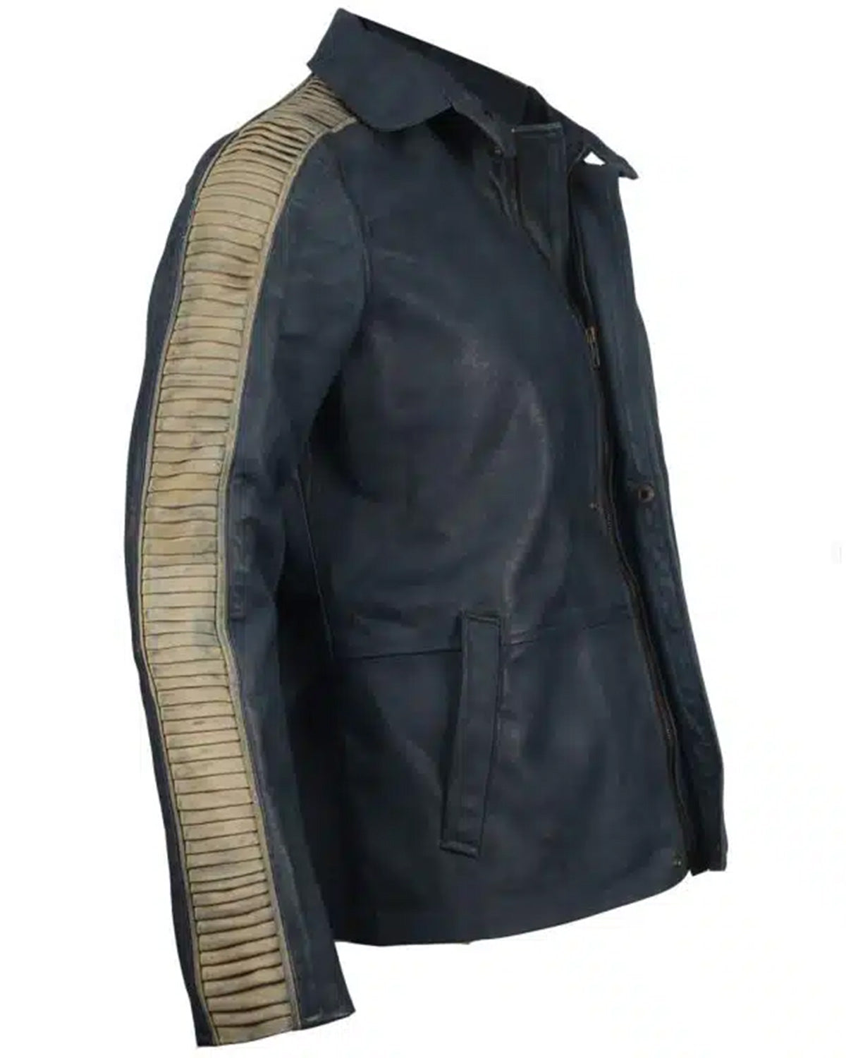 Star Wars Rogue One Diego Luna Blue Leather Jacket