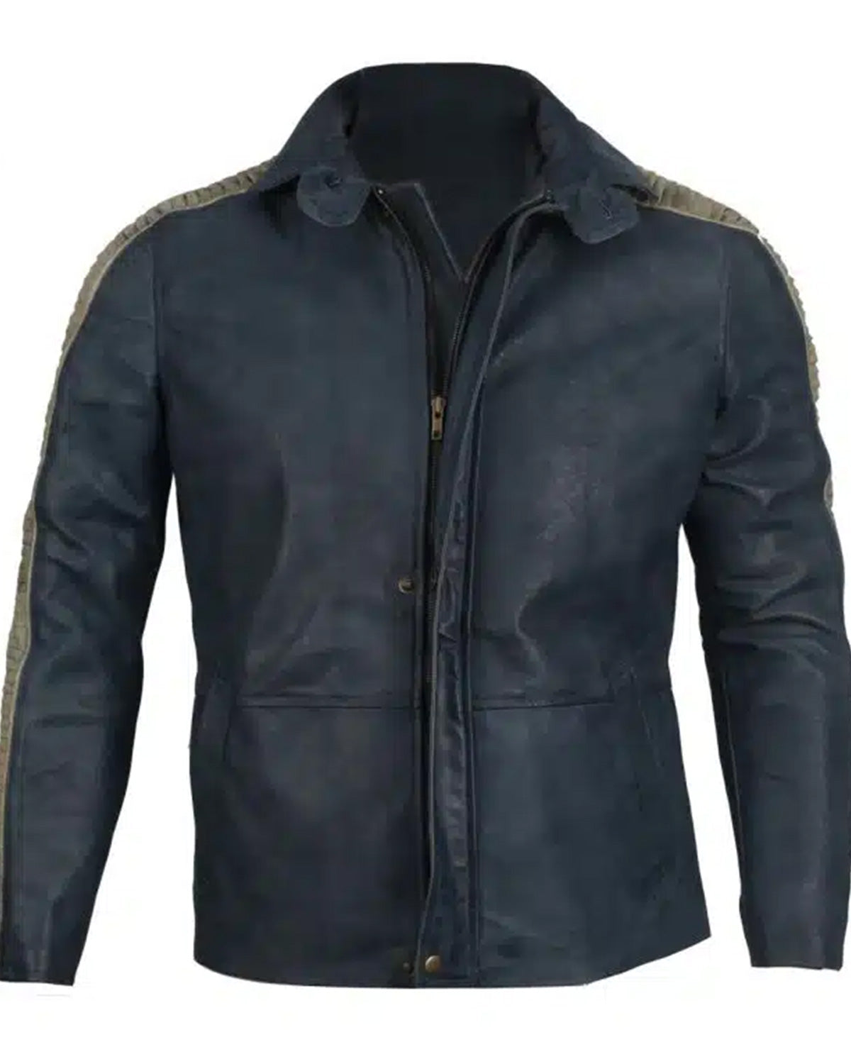 Star Wars Rogue One Diego Luna Blue Leather Jacket