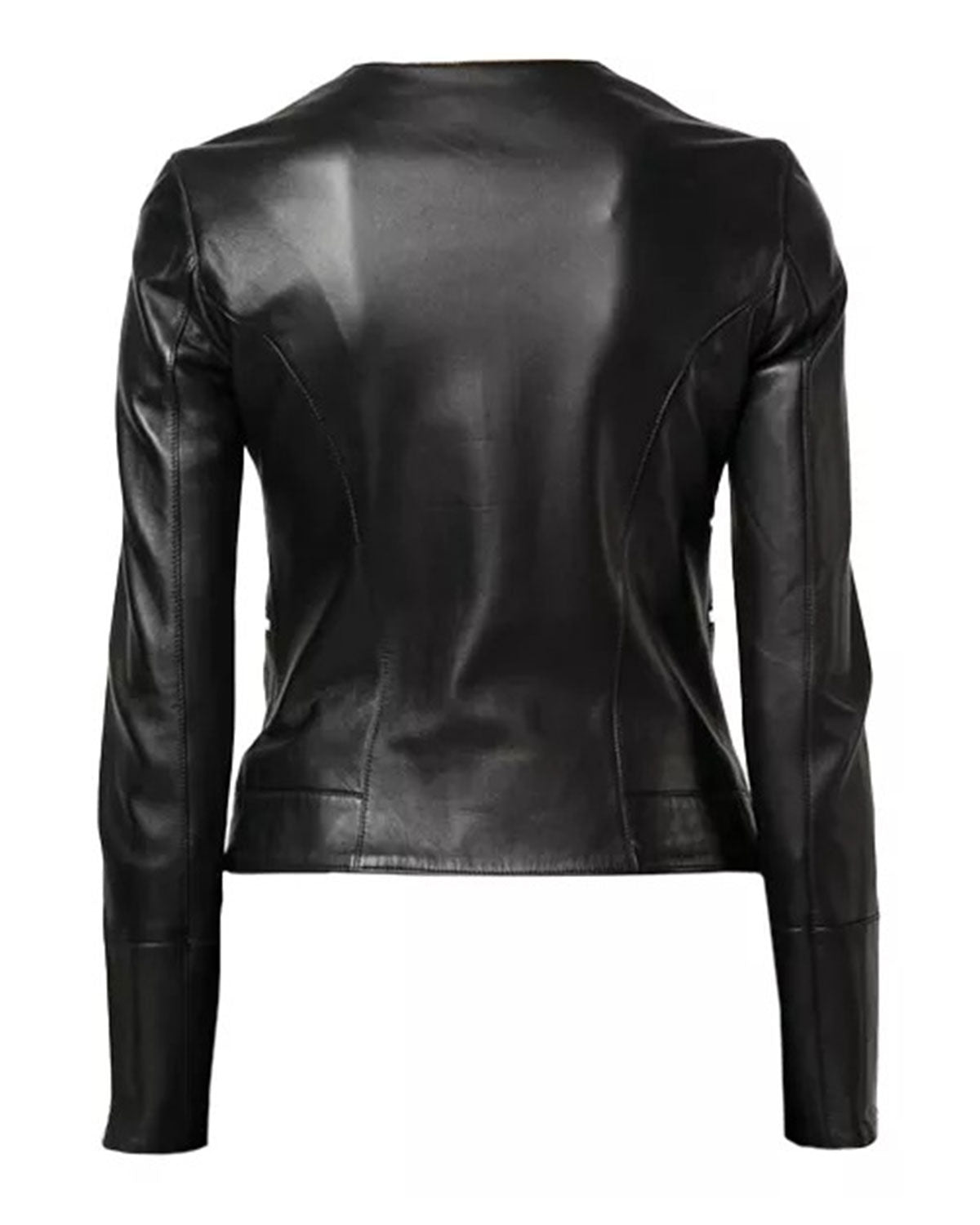 Ladies Black Leather Jacket