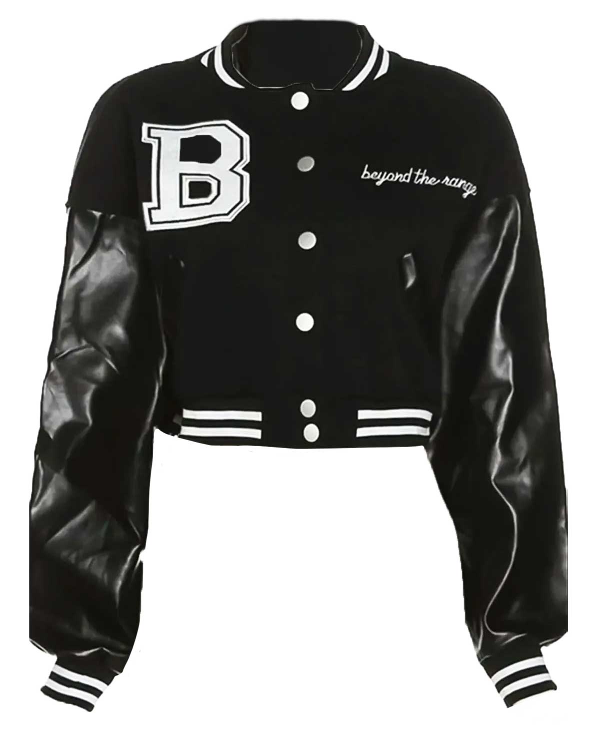 Beyond The Range Cropped Letterman Jacket