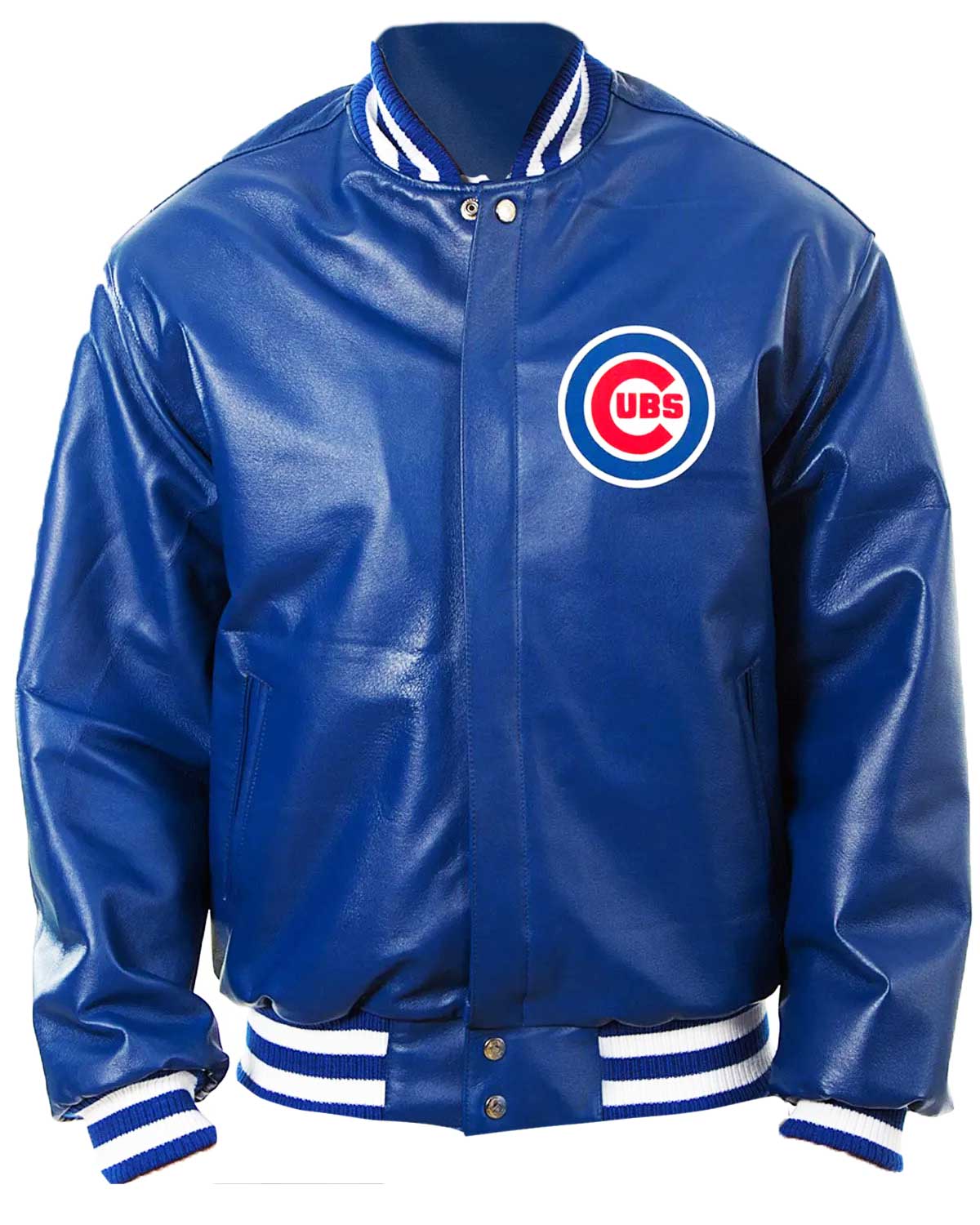 Chicago Cubs Letterman Royal Blue Leather Jacket