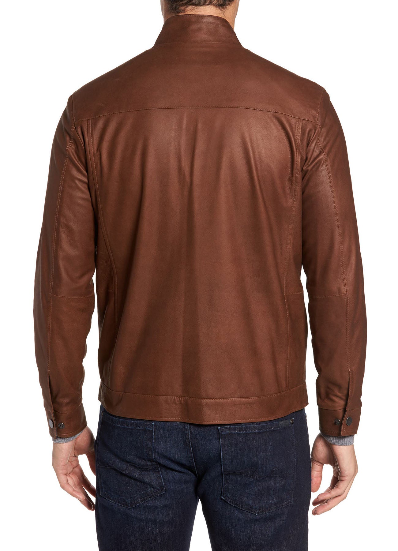 Men's Iconic Brown Lambskin Leather Jacket