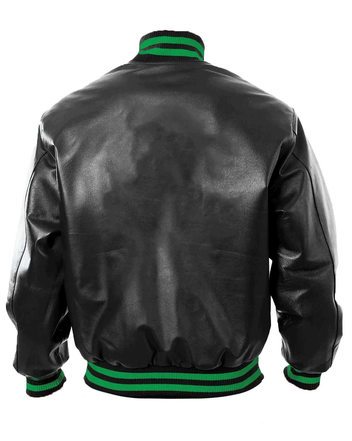 Boston Celtics Bomber Black Leather Jacket