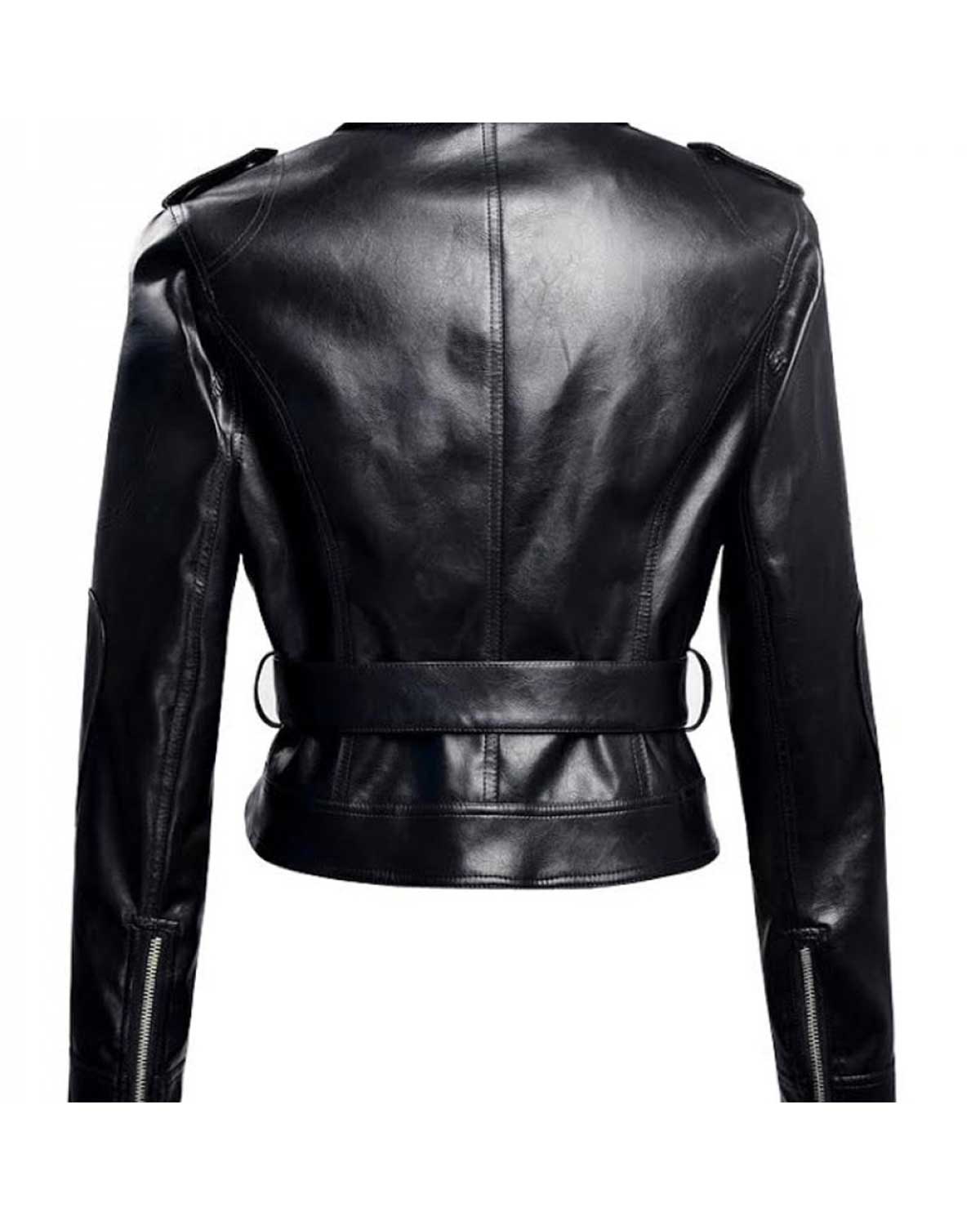 Women Black Short Gothic Leather Jacket – New Arrival in Michigan