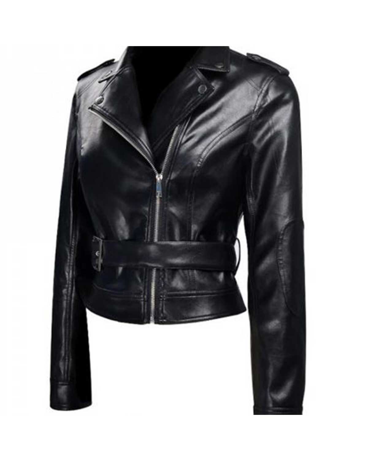 Women Black Short Gothic Leather Jacket – New Arrival in Michigan