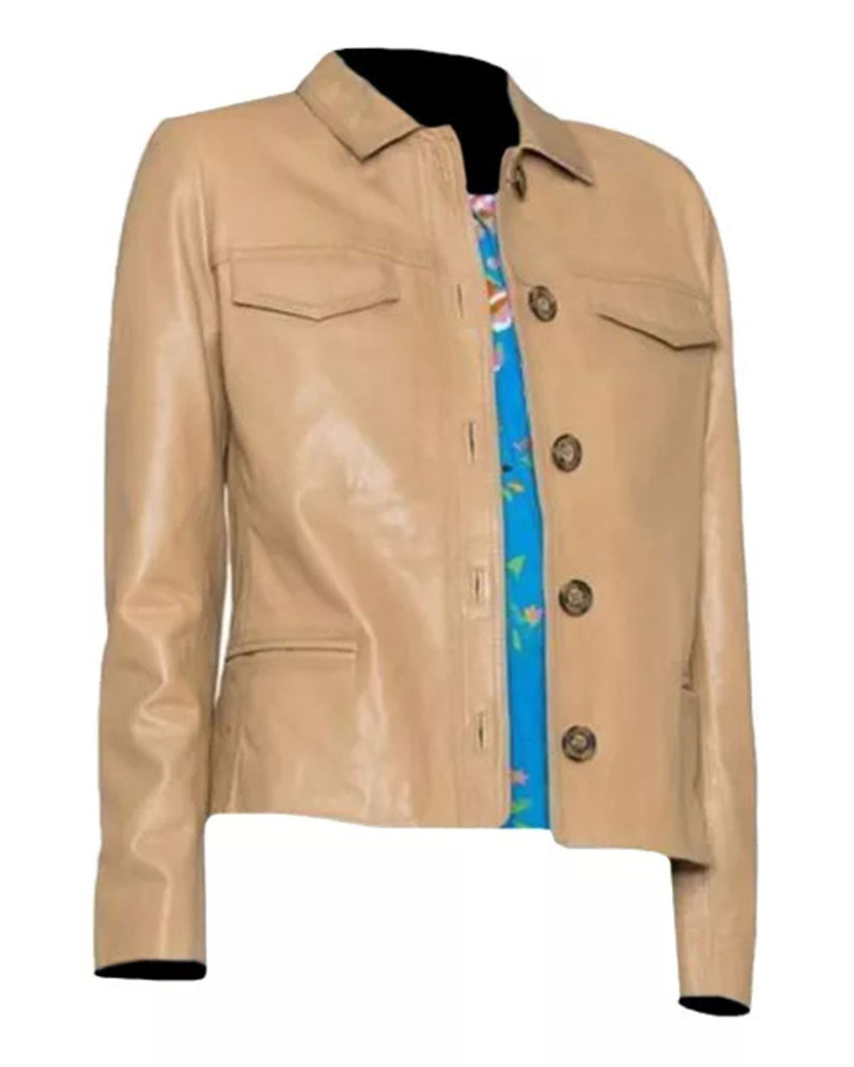 Brown Leather Shirt Women's