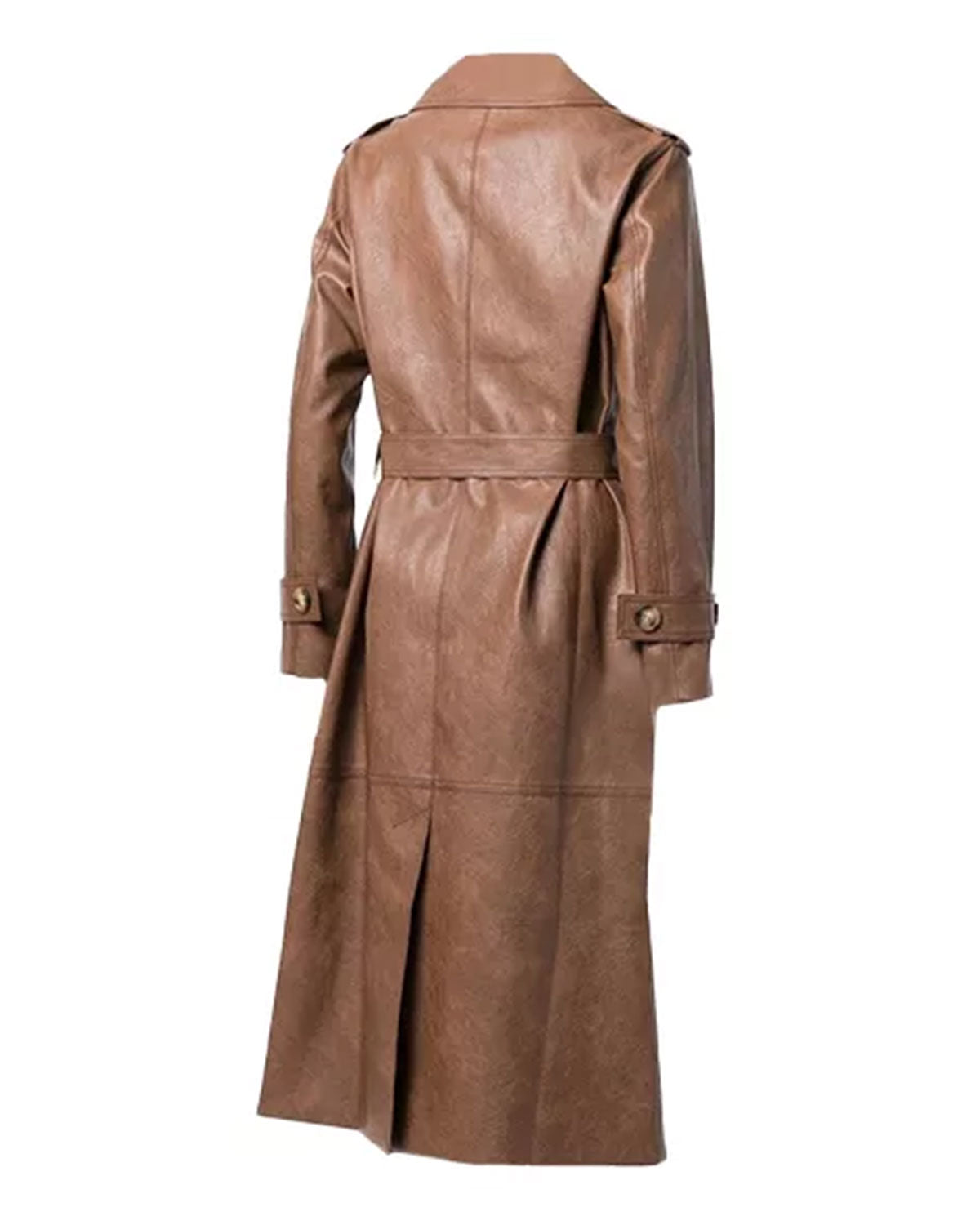Women's Brown Double Breasted Trench Coat