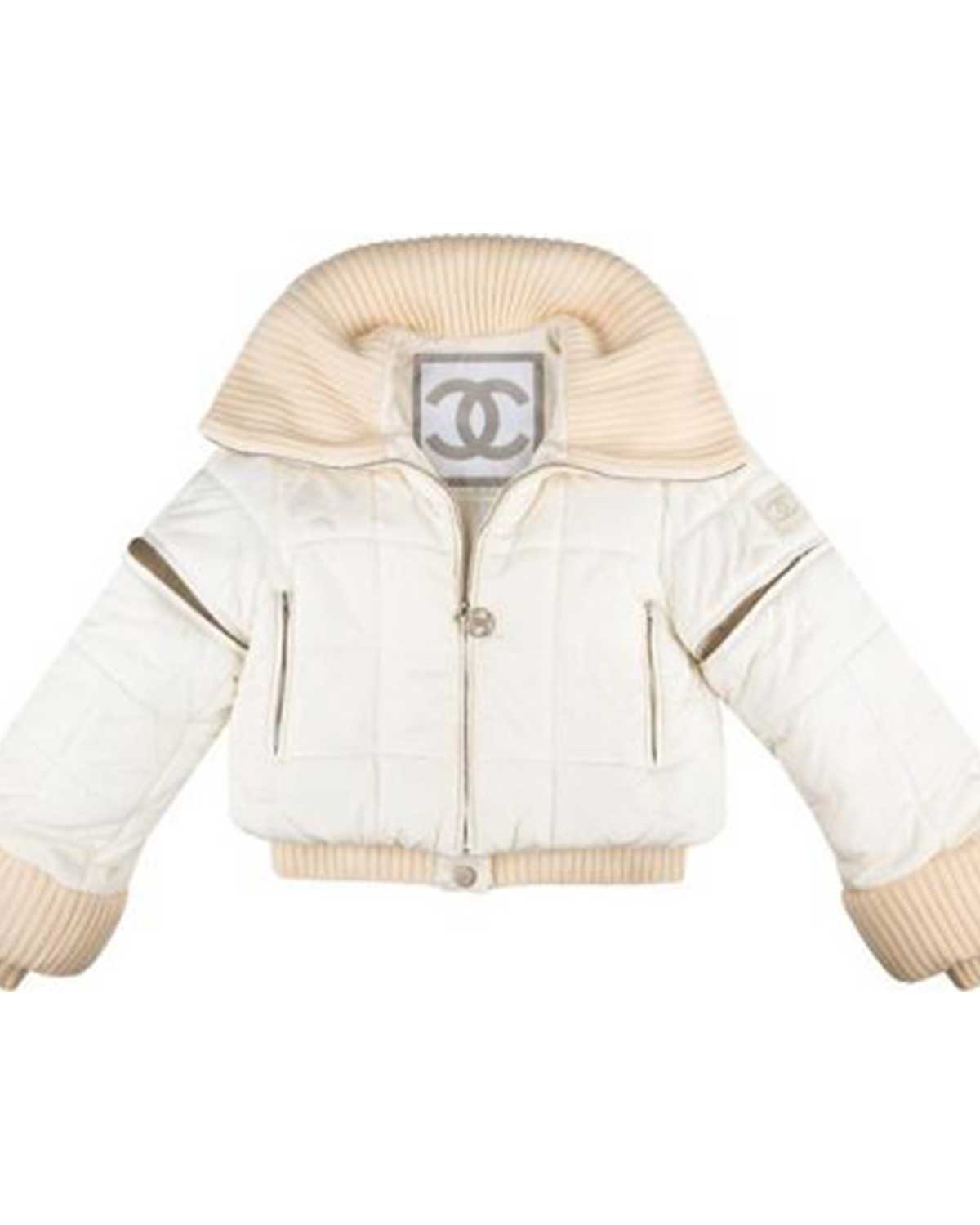 Runway Women Fall 2000 Sleeves Removable Short Body Puffer Jacket