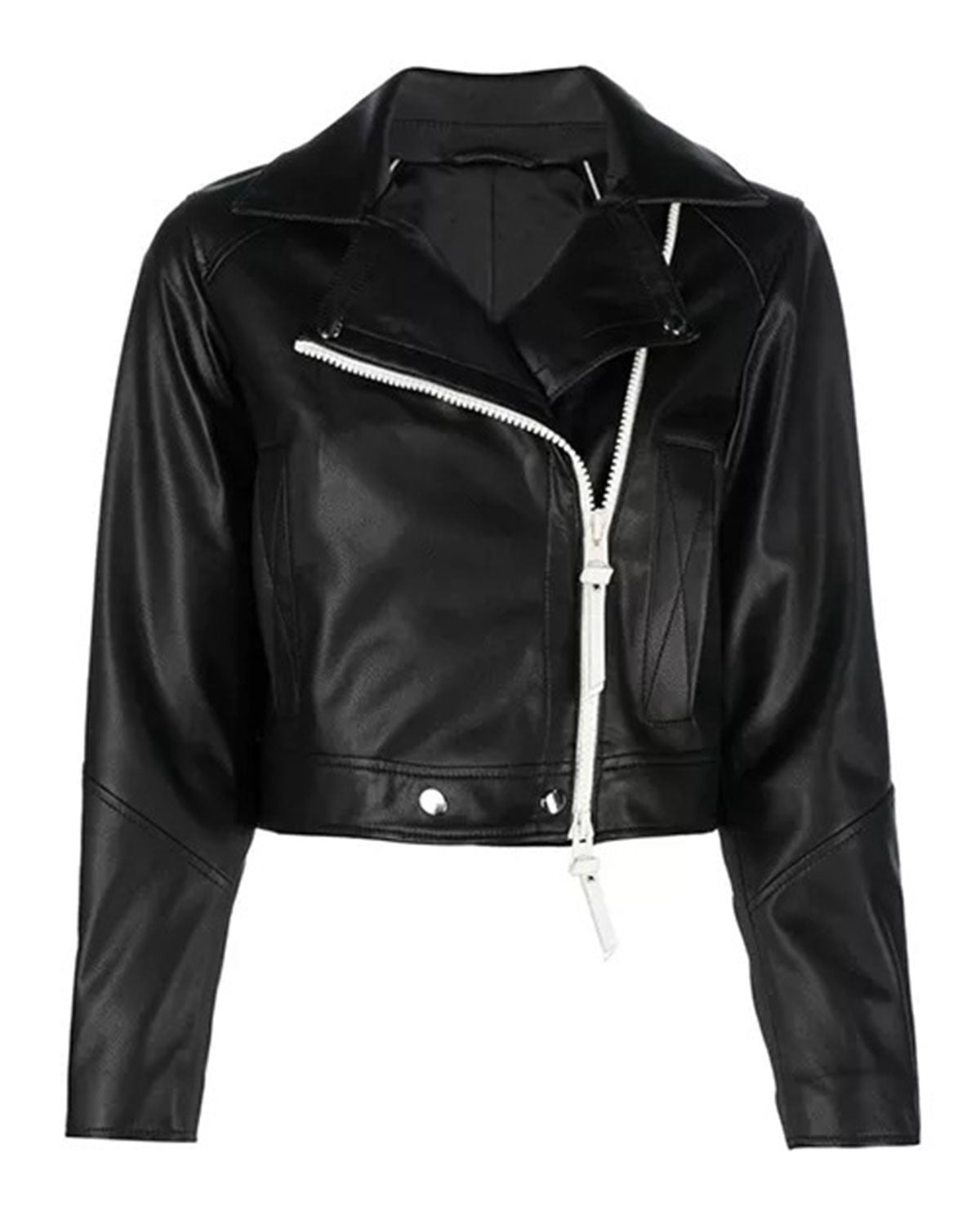 Cropped Biker Jacket Women's
