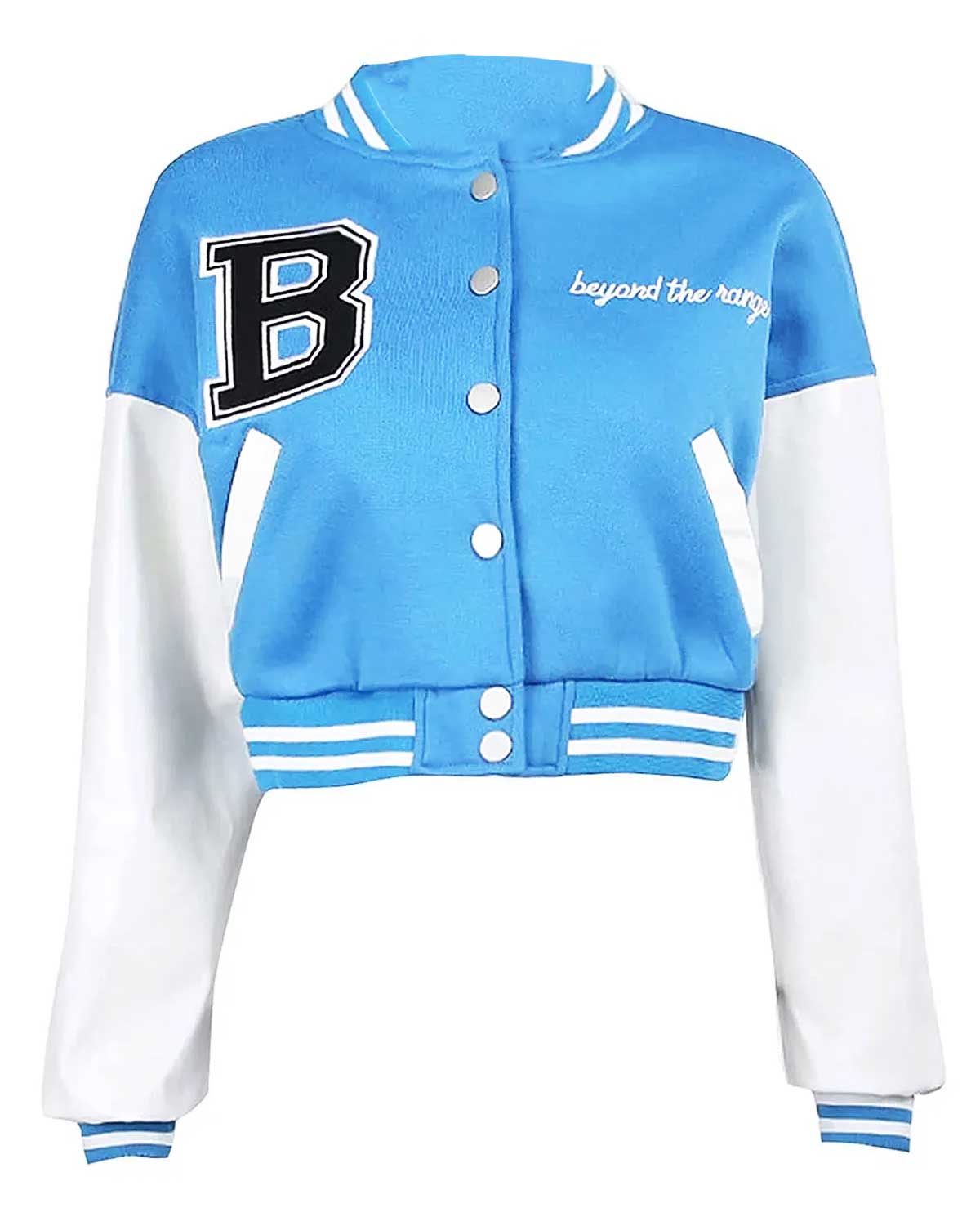 Beyond The Range Cropped Letterman Jacket