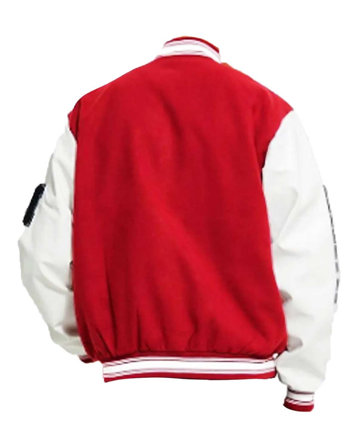 B Patch Letterman with Leather Look Sleeves