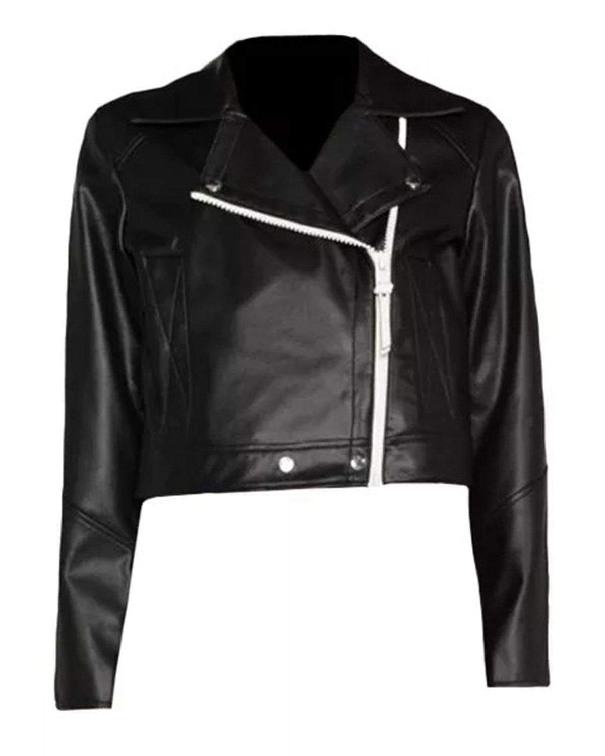 Cropped Biker Jacket Women's