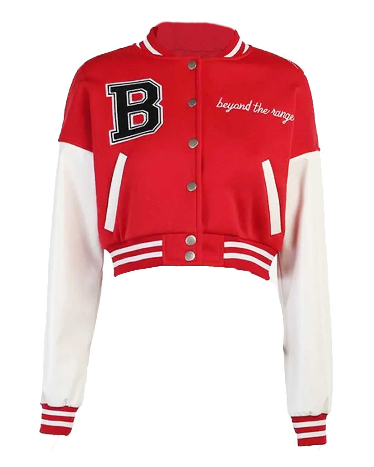 Beyond The Range Cropped Letterman Jacket