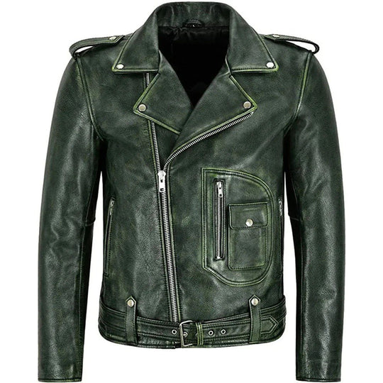 Men's Green Leather Jacket