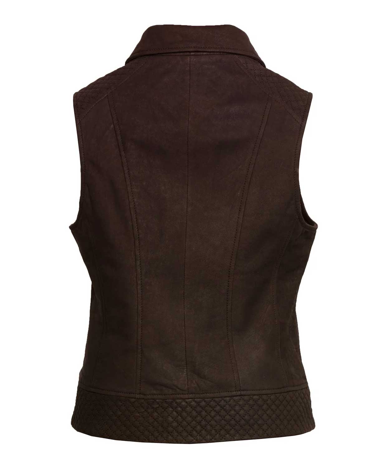 Lucy Women’s Brown Leather Gilet