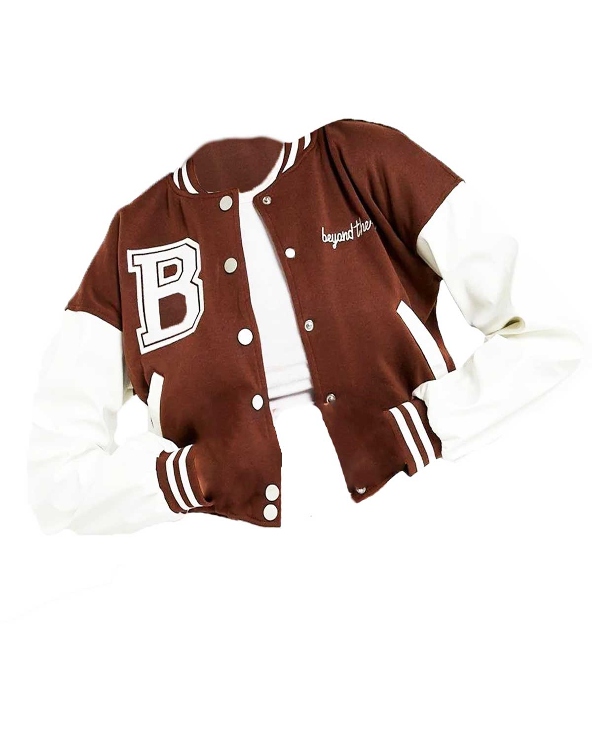 Beyond The Range Cropped Letterman Jacket