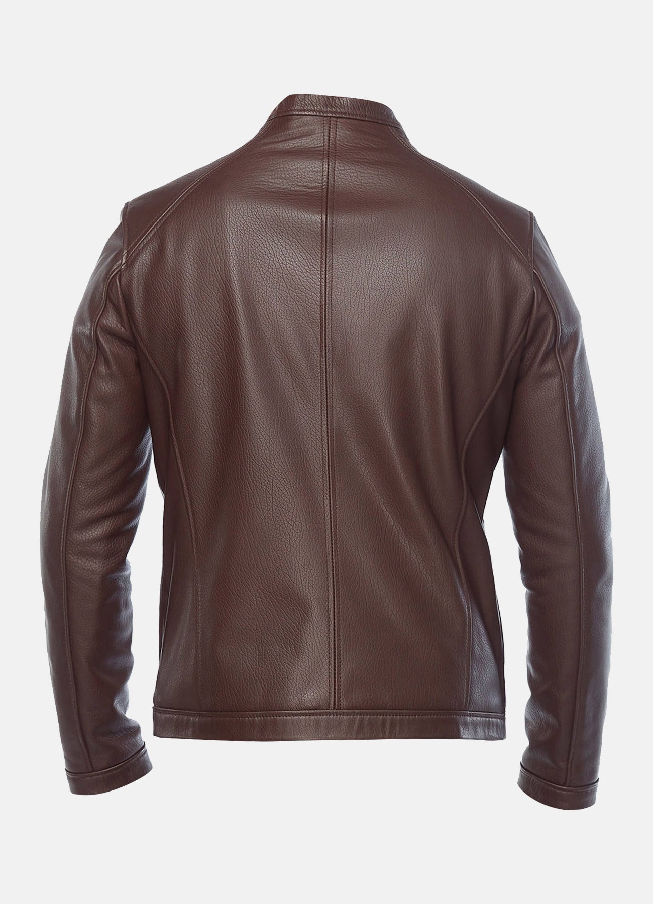 Men's Choco Brown Biker Leather Jacket