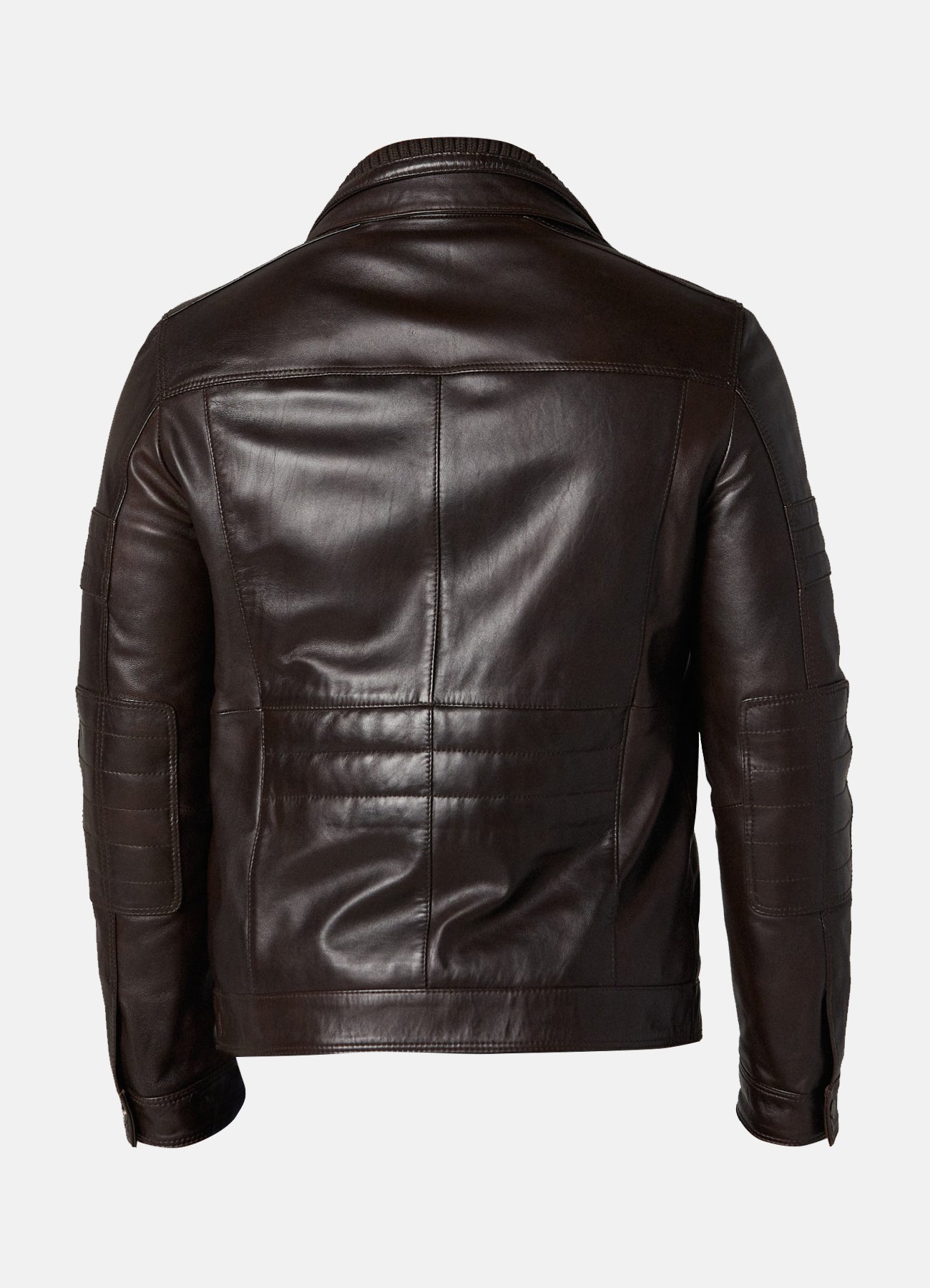 Men's Dark Brown Bomber Leather Jacket