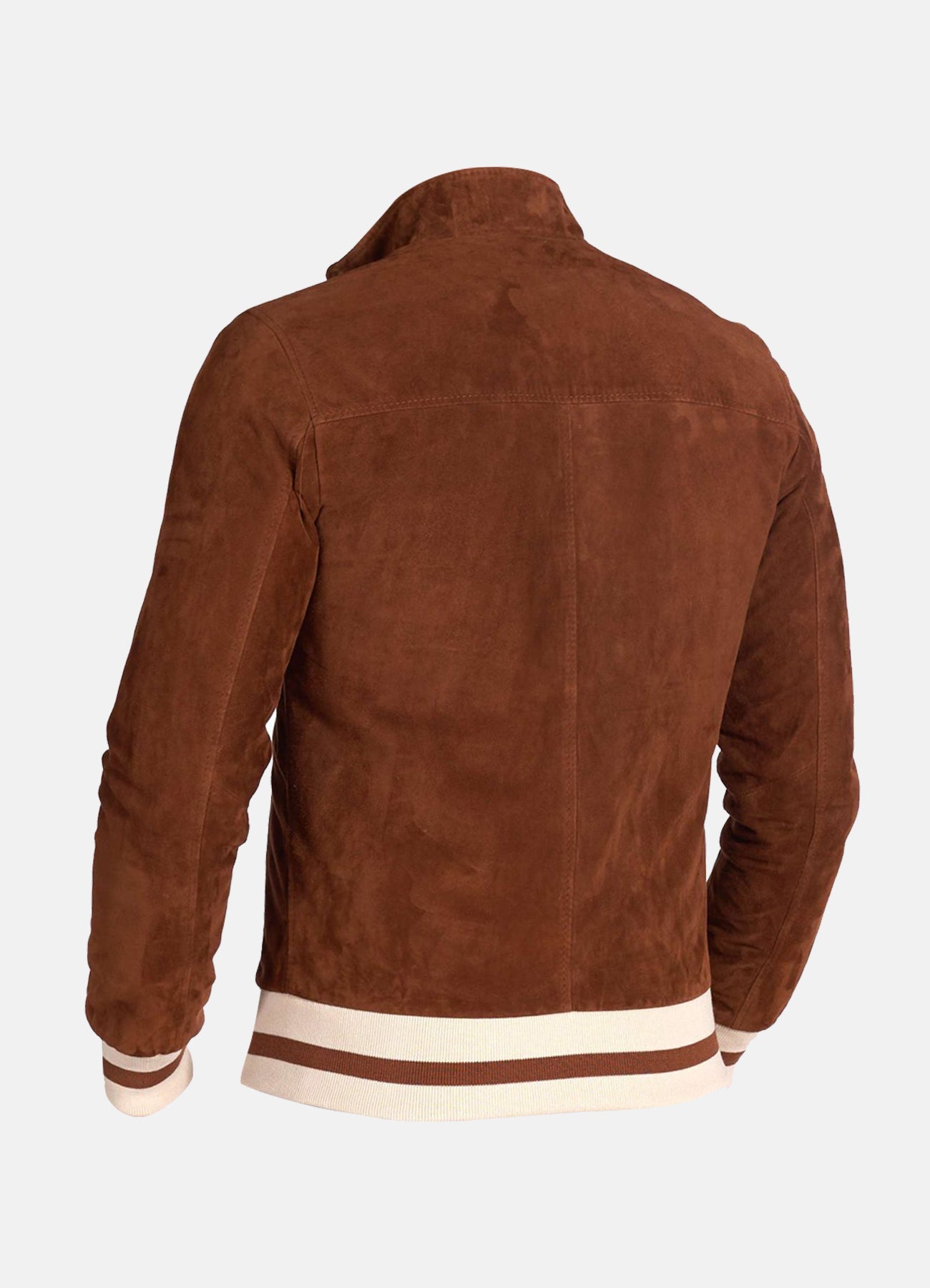 Men's Slimfit Brown Suede Leather Jacket
