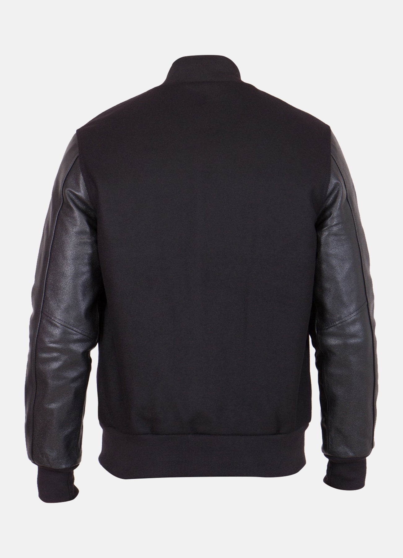 Men's Classic Black Varsity Jacket
