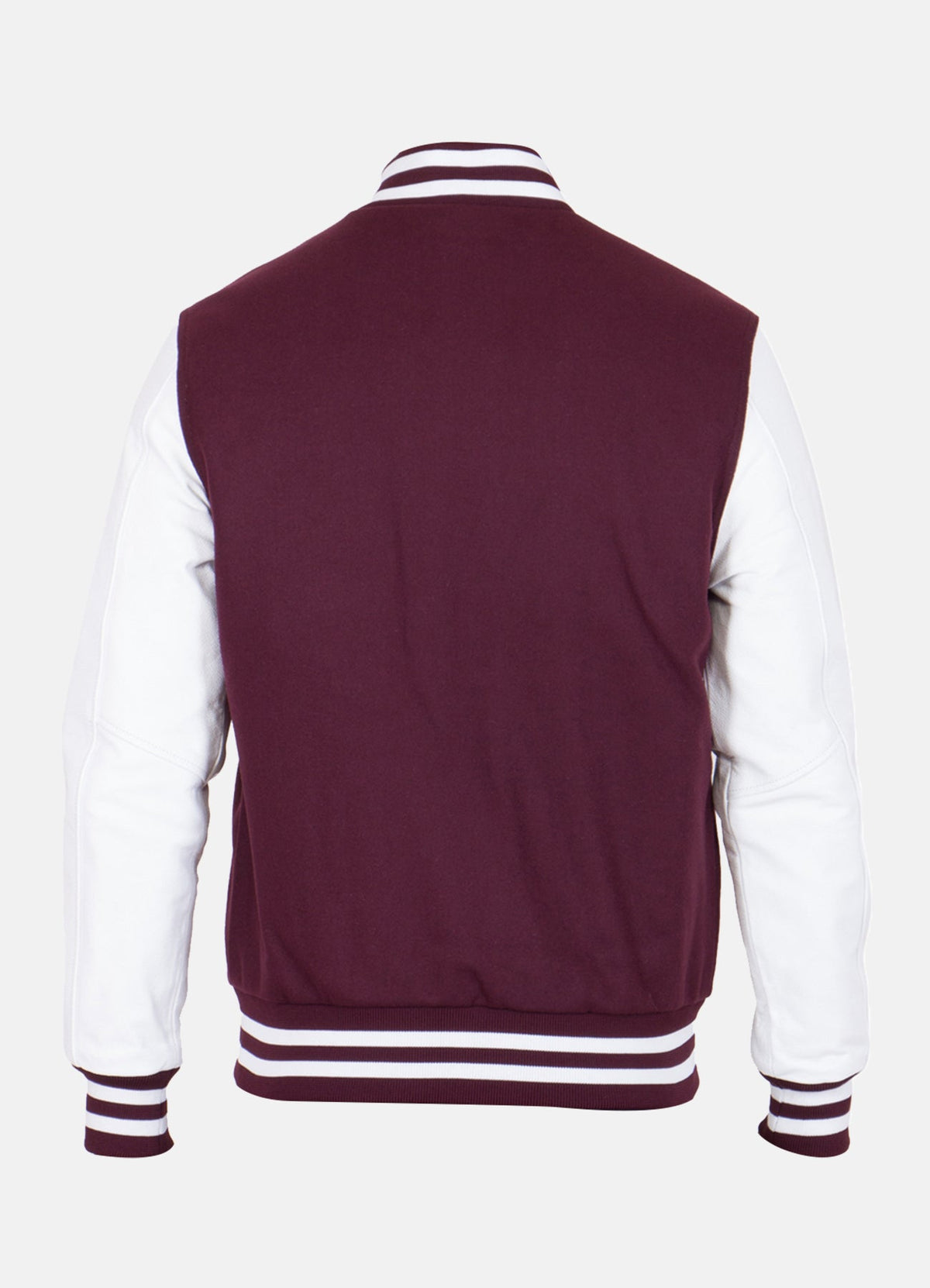 Men's Maroon and White Varsity Jacket