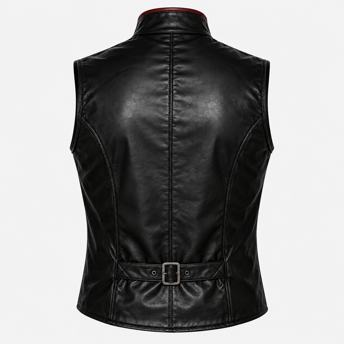 Gothic Vampire Couple Costume – Black & Red Leather Outfit