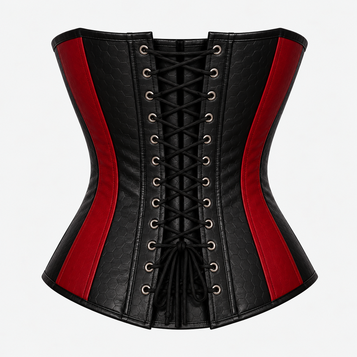 Gothic Vampire Couple Costume – Black & Red Leather Outfit