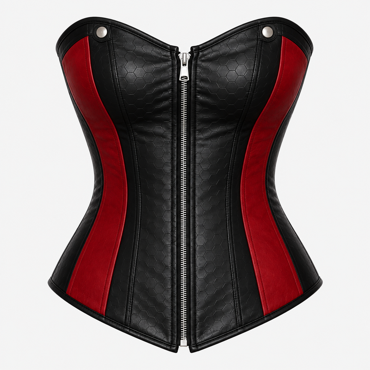 Gothic Vampire Couple Costume – Black & Red Leather Outfit
