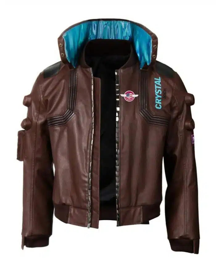 Cyberpunk 2077 Samurai Brown Leather Jacket