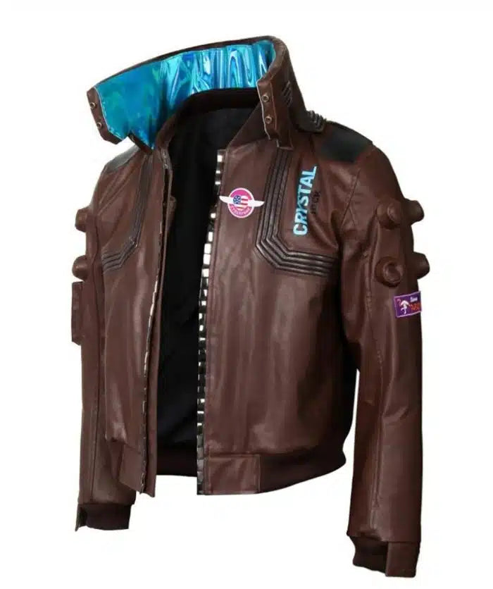Cyberpunk 2077 Samurai Brown Leather Jacket