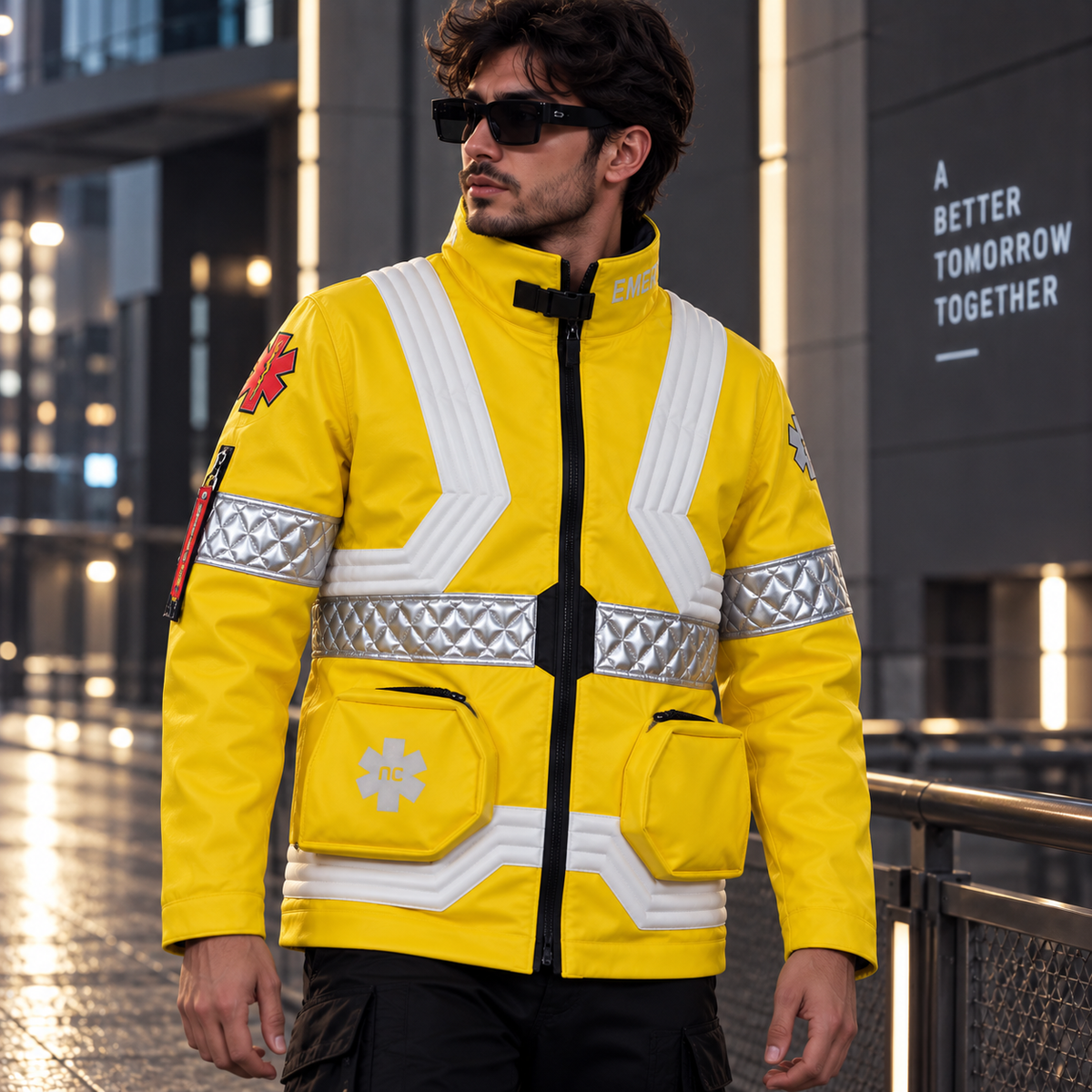 David Martinez Inspired Cyberpunk Edgerunners Yellow LED Jacket