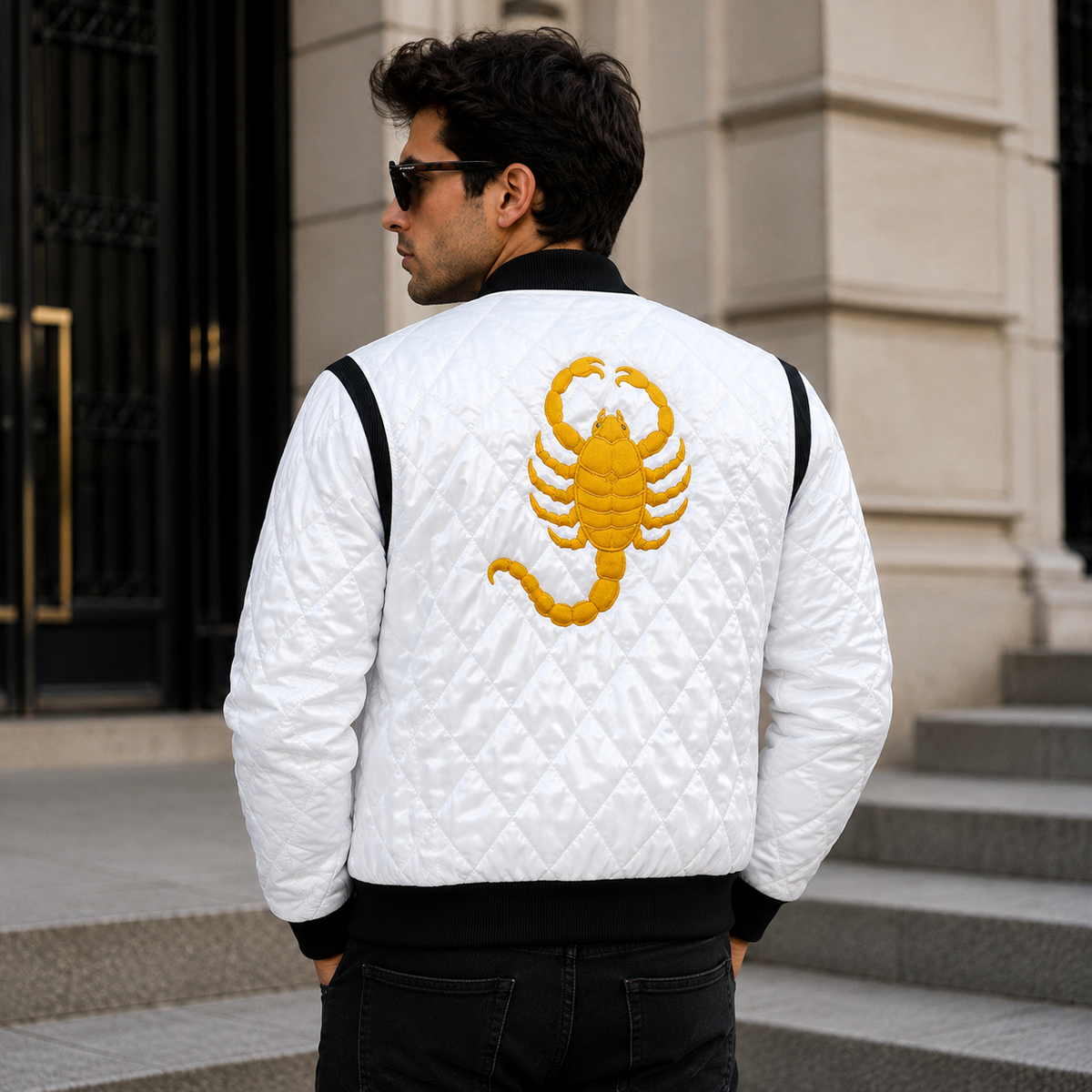 Drive Scorpion Satin Bomber Jacket