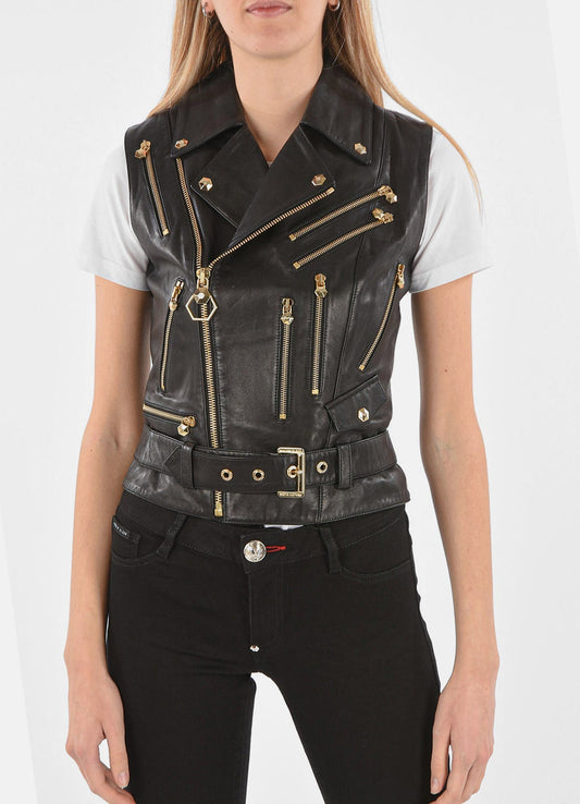 Women's Multi-Pockets Design Leather Vest