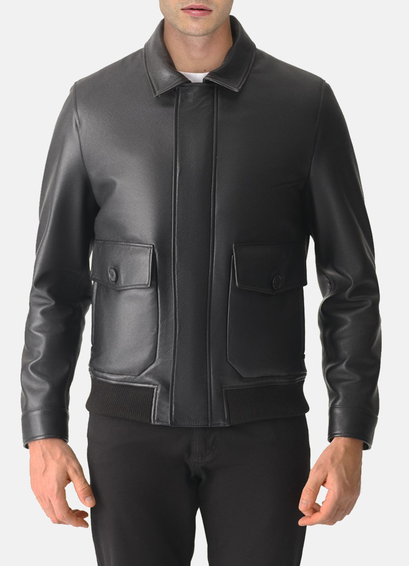 Men's Slimfit Black Lambskin Leather Jacket