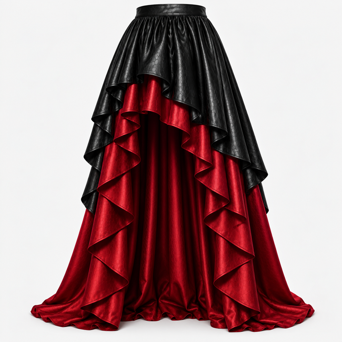 Gothic Vampire Couple Costume – Black & Red Leather Outfit