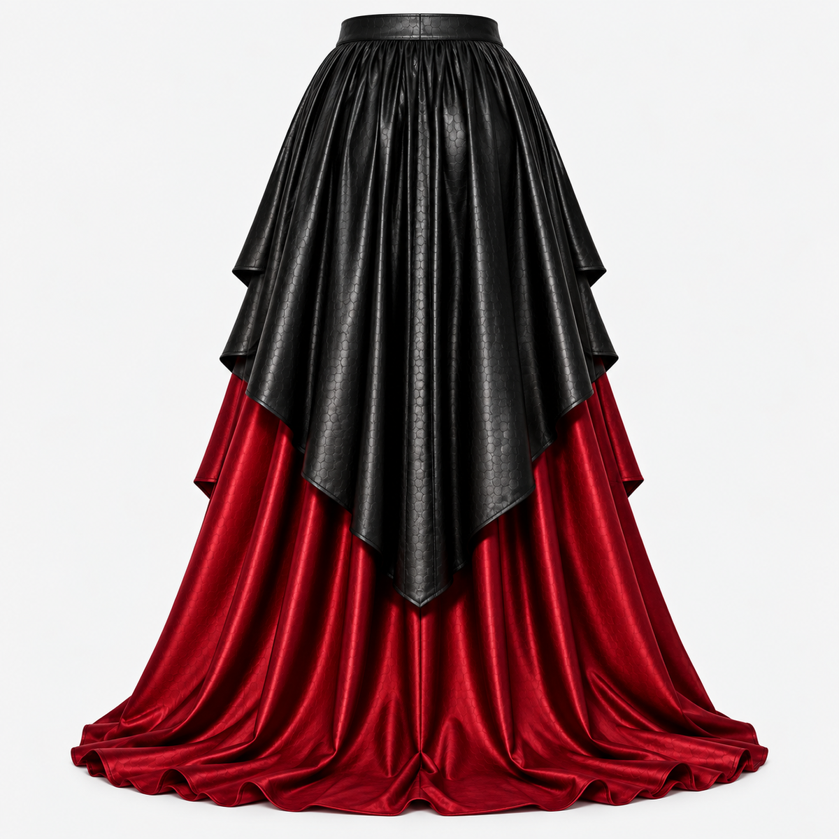 Gothic Vampire Couple Costume – Black & Red Leather Outfit