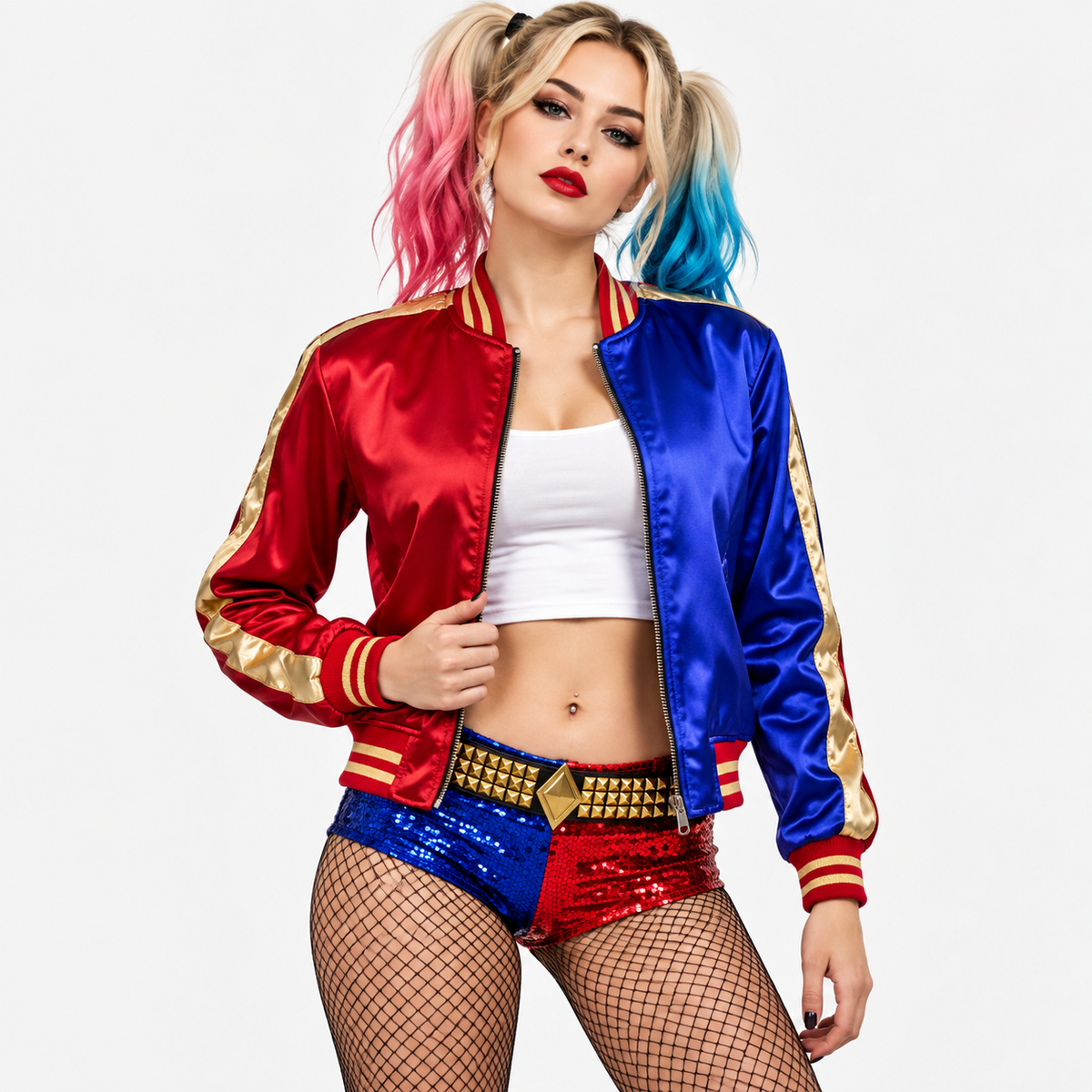 Harley Quinn Suicide Squad Property of Joker Satin Bomber Jacket