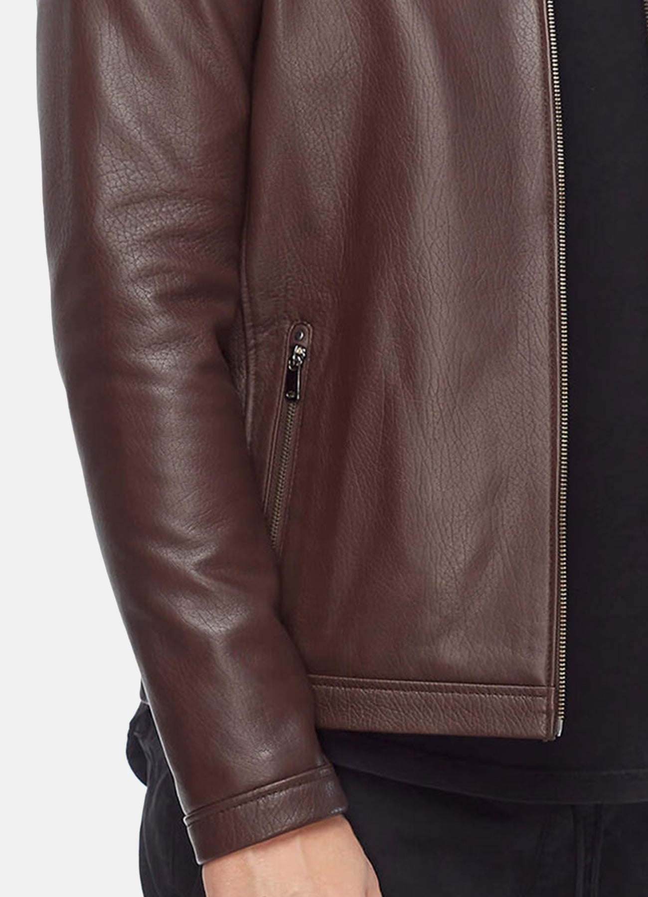 Men's Choco Brown Biker Leather Jacket
