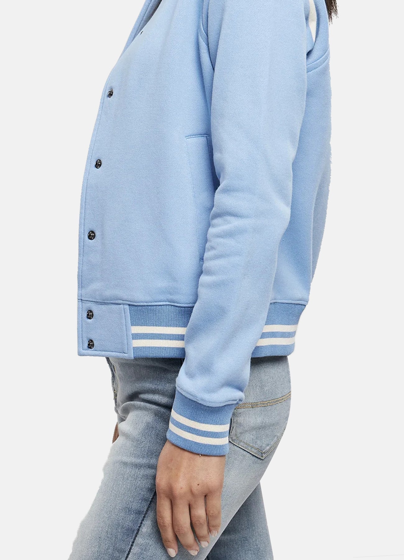 Women's Classic Baby Blue Varsity Jacket