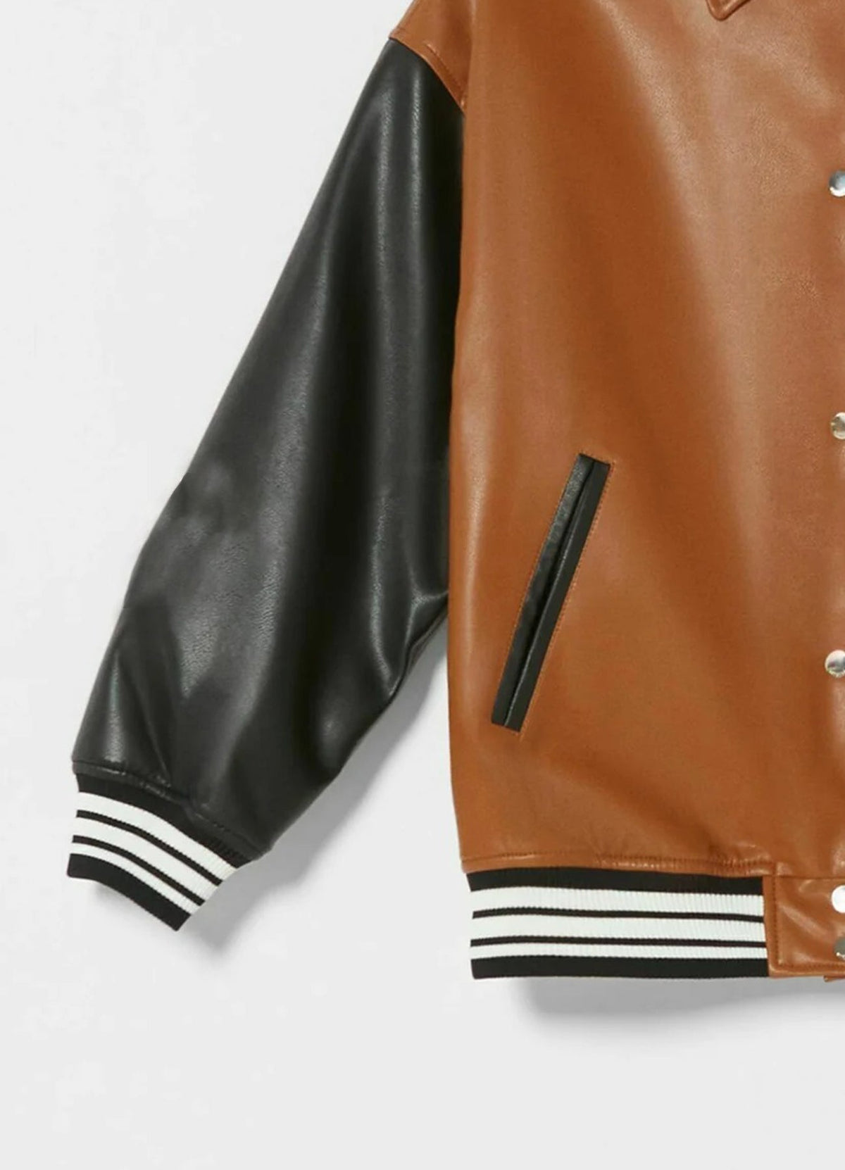 Women's Chocolate Brown Varsity Leather Jacket
